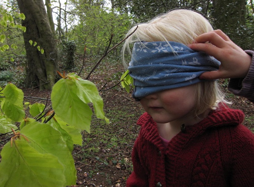 A Buff makes an easy blindfold  © Dan Bailey