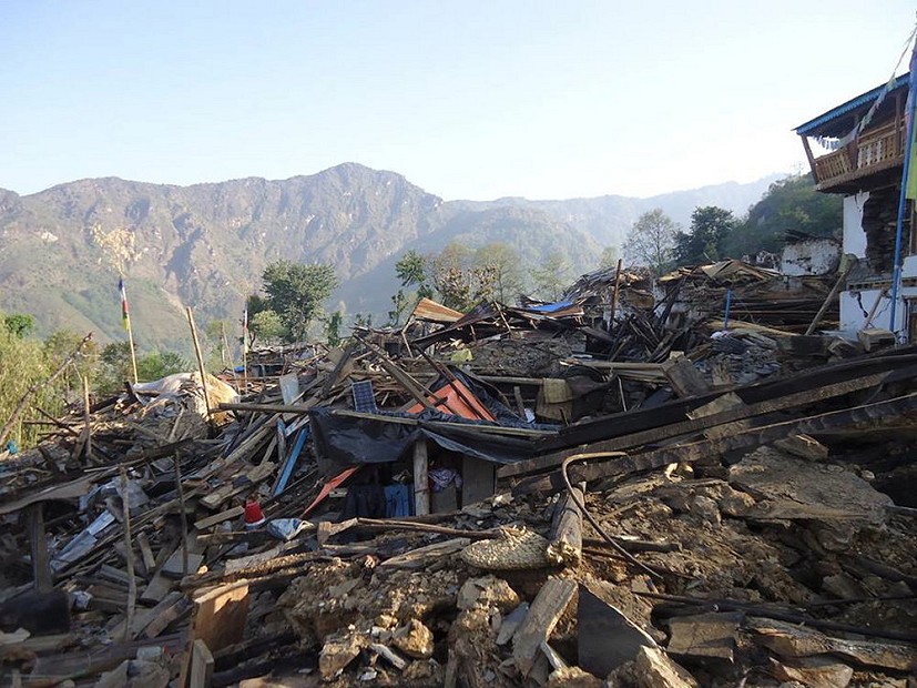 Hagam after the earthquake  © Mahendra Thapa