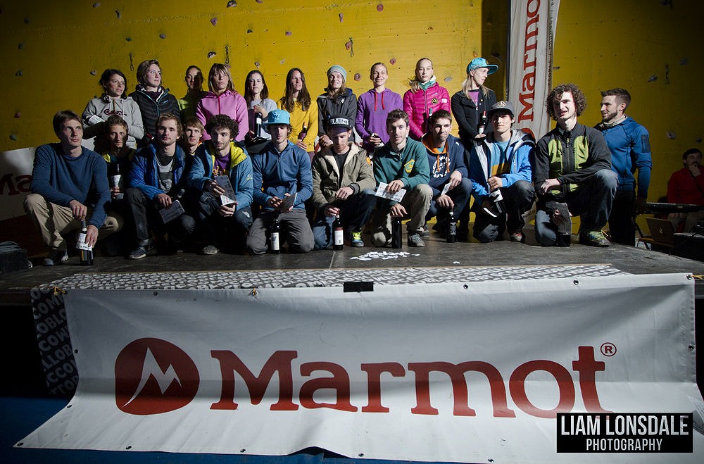 The top 10 male and female competitors at this year's MelloBlocco  © Liam Lonsdale