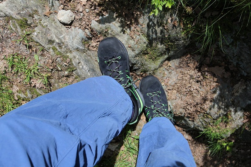 The North Face Verto Plasma II GTX on some rocky ground at the base of the crag  © UKC Gear