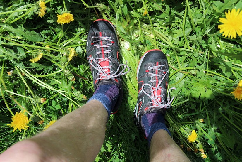 The Millet Switch Low GTX - pretty springy, so we took them for a run! (No knobbly knee comments!)  © UKC Gear