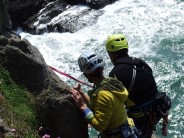 Accessing the abseil point