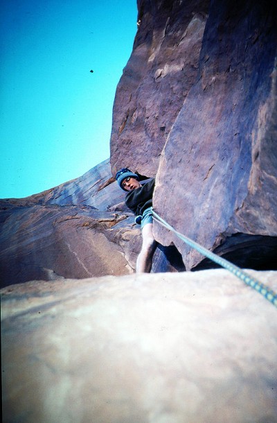 Niall climbing in Utah  © Niall Grimes