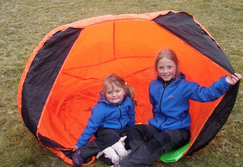 Group shelter. Not just for emergencies - kids love them too   © Barry Thomas