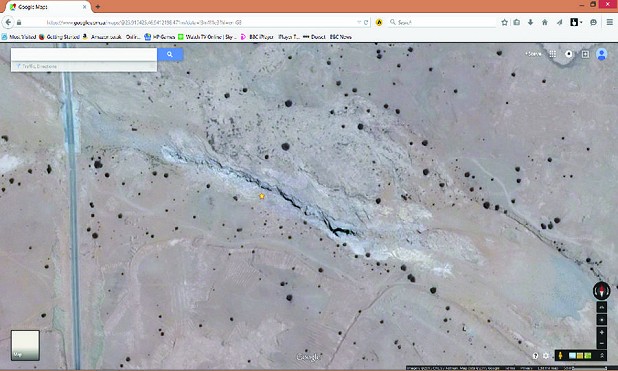 Wadi Mawan from Google Earth  © Steve Taylor