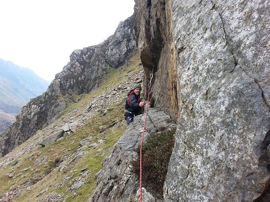 Traverse on the first pitch of Wrinkle  © Babika