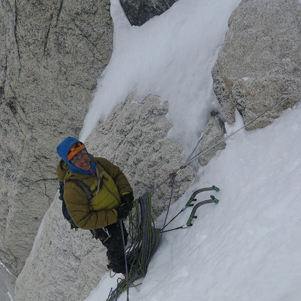 Twid on belay on No Country for Old Men  © Blakemore/Turner