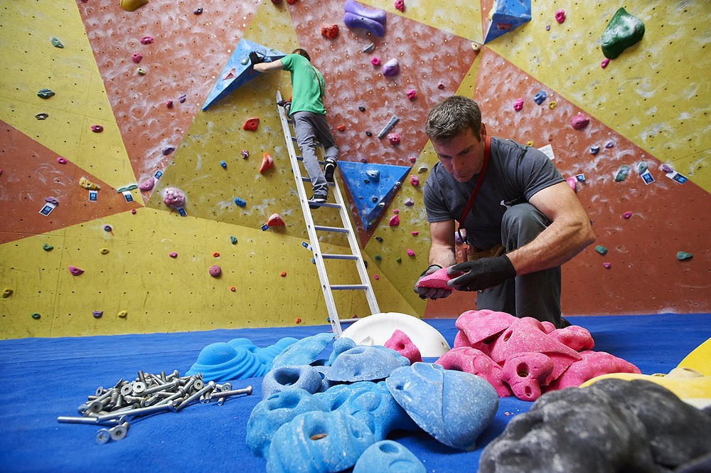 Choose appropriate holds for the grade  © Climbing Wall Services
