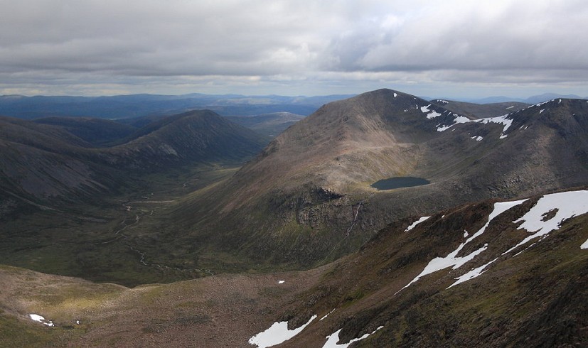 Lochan Uaine, Cairn Toul and the Lairig Ghru from Braeriach  © Dan Bailey