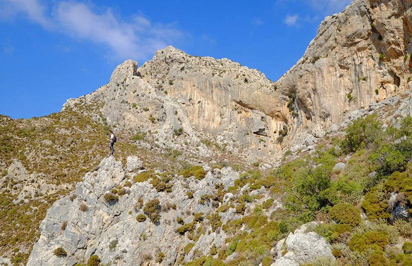 Day 3 on the Kalymnos Trail, a shepherds' path below Psili Riza  © Carl Dawson