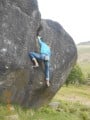 Craig on Elephant's Bum, 5b... Wimberry Boulders.