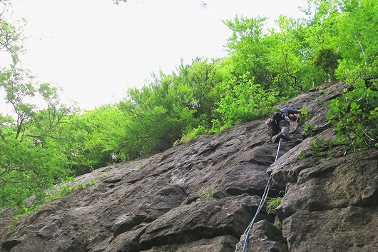 Crag to ourselves at Shorn Cliff  © Bob Peters