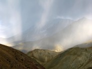 Rain showers over the Stok Kangri Range, Ladakh, India