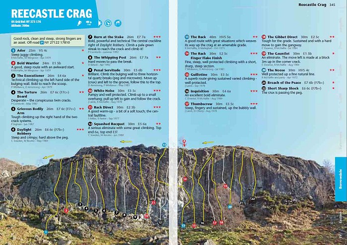 Sample Page of Lake District Rock  © FRCC / Wired Guides