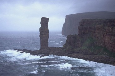 The Old Man of Hoy and St John's Head on a wild day  © Dan Bailey