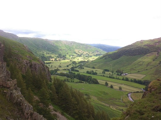 View from the top of raven crag looking back towards  Great Langdale  © KeirVonMarlon