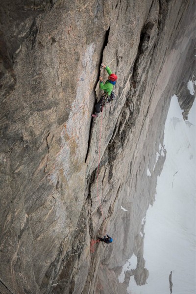 Leo Houlding on the Paper Flake pitch  © Berghaus