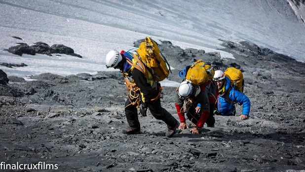 The team ascending the Eiger  © Finalcrux Films