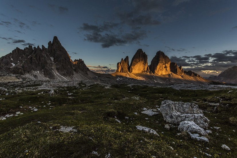 The stunning North Faces of the iconic Tre Cime di Lavaredo - &copy James Rushforth  © James Rushforth