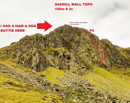 Sadgill Wall, Buckbarrow Crag   © dakidunn