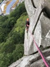 Classic climbing on Creagh Dhu Wall.