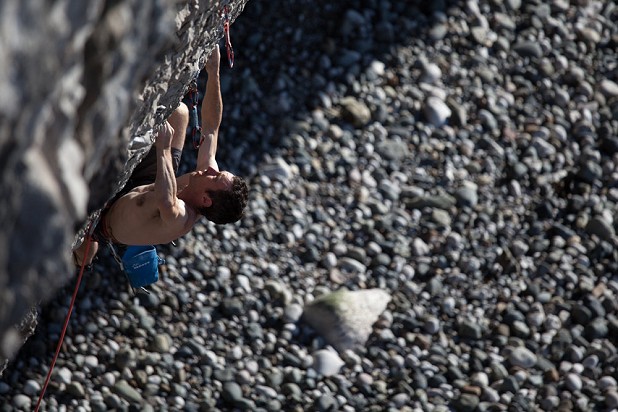 Another shot from the day The Brute became the most popular route in the country  © Rob Greenwood - UKClimbing