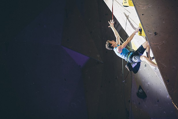 Gautier Supper on his way to a win in Stavanger  © IFSC