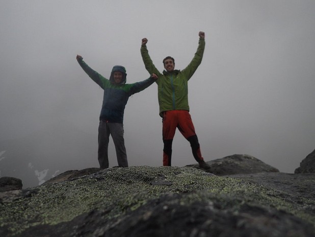 Dave and Jacob on the summit of Blåmman  © Jacob Cook
