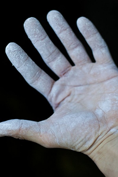 The Friction Labs Effect: the hand stays chalked up for longer  © Rob Greenwood - UKC