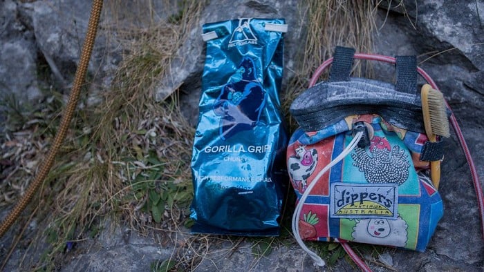 My favourite chalk bag...and Friction Labs Chalk...  © Rob Greenwood - UKC