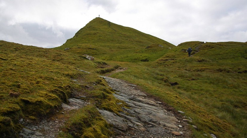 John Barnard at the summit of Creag na Caillich  © Myrddyn Phillips