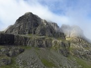 Carn Dearg Buttress waking up in the morning mist