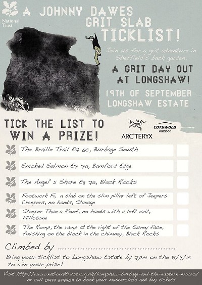 Grit Day Out Tick Lists  © National Trust