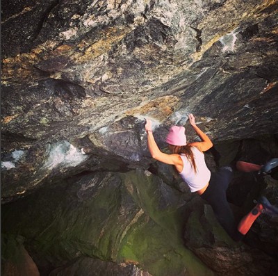 Isabelle Faus on The Shining, ~8B, Chaos Canyon, RMNP, CO  © Chad Greedy (Instagram)