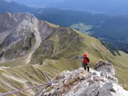 Calum on the top-out of Scharnitzspitze