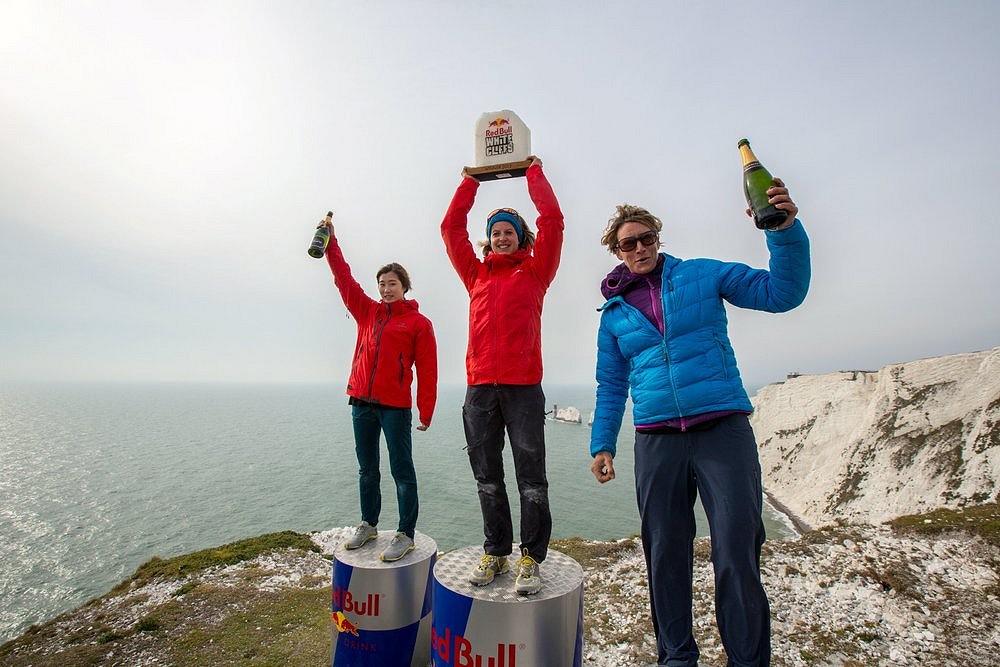 The winners of the Women's event - Rainer, Song and Hueniken  © Jon Griffith/Red Bull Content Pool