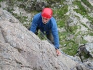 Reaching the first belay