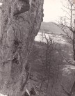 Aiding Rat Race. Upper Cave Crag, Dunkeld c.1974. Willie Todd and unknown partner.