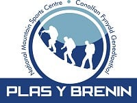 Plas-Y-Brenin Logo Blue Text  © Plas-Y-Brenin