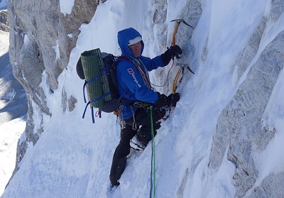 Mick on day 3 of his Gave Ding first ascent  © Berghaus