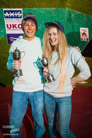 Alex Megos and Shauna Coxsey - 2015 CWIF Winners  © The Climbing Works