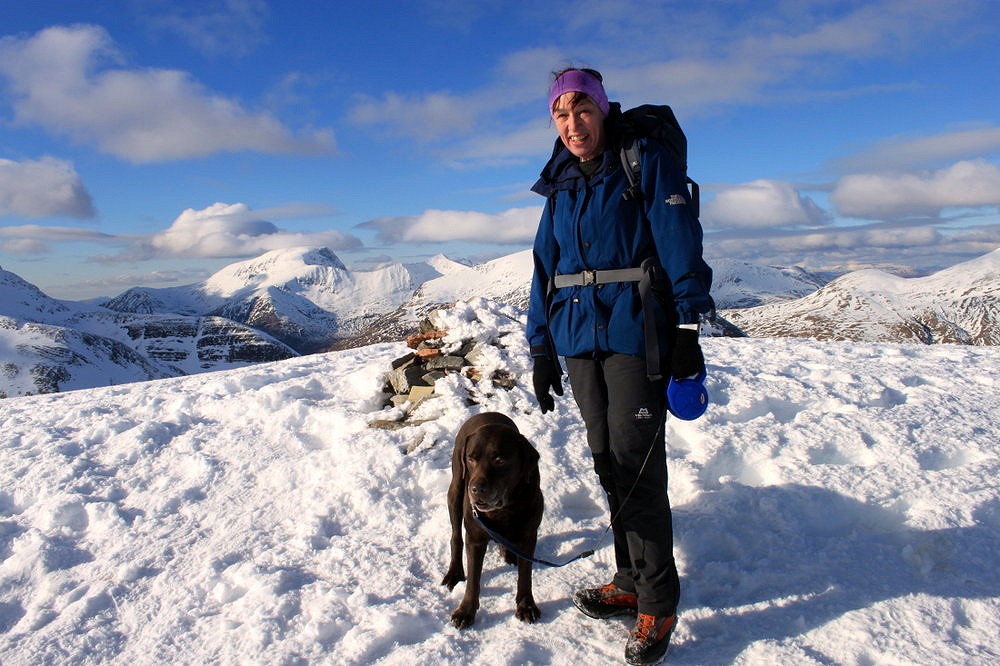 Fiona and Rannoch in a wintry Lochaber  © Fiona Berry