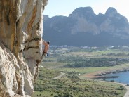 Great position on a great climb, Lo Spigolo Marisa, Salinella, San Vito lo Capo