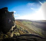 A windy, winters day at Stanage....