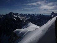 A party follows in our footsteps on the midi arete