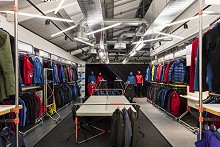 Inside the clothing showroom at Berghaus HQ  © Berghaus