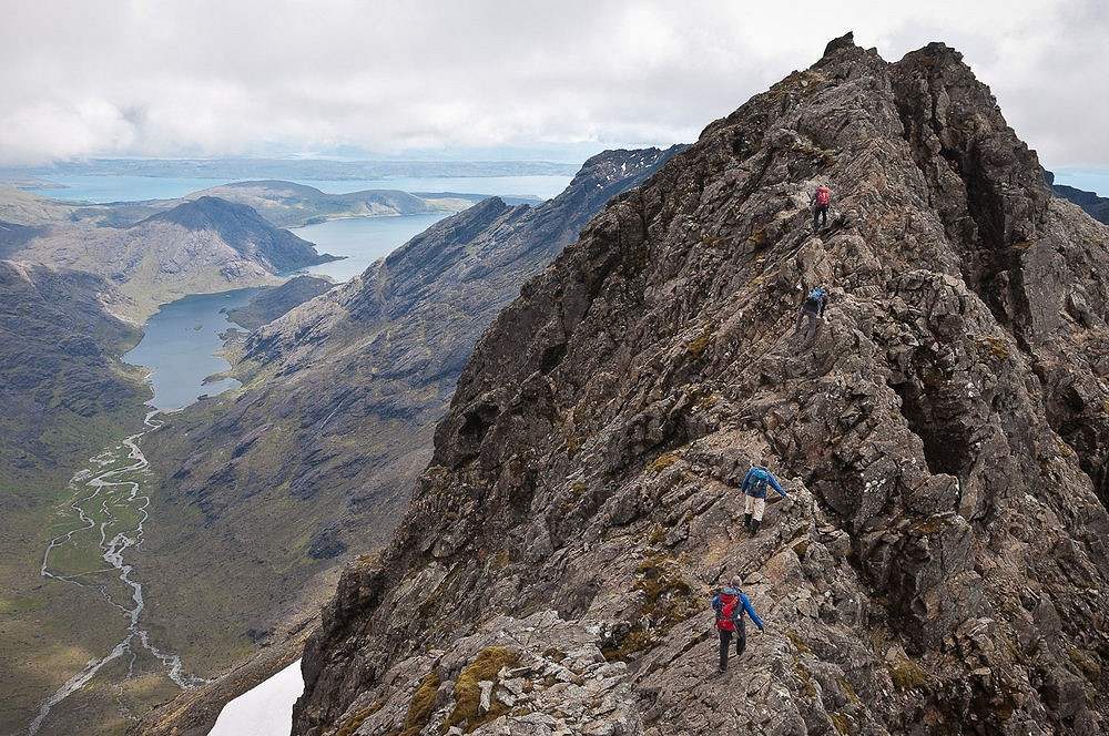 Traversing the north ridge of Sgurr a'Ghreadaidh, a Munro on the Isle of Skye  © CH