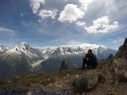 Overlooking the Mont Blanc Massif from the top of the Aiguille de la Floria