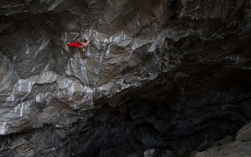 Ben climbing in Norway before his accident  © James France