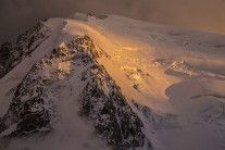 evening light over Mont Blanc du Tacul
